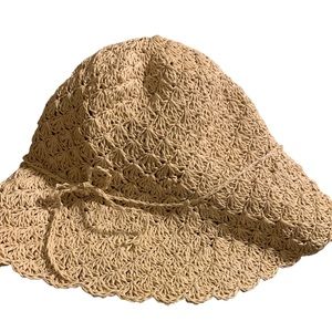 Talbots Classic Woven Floppy Straw Sun Hat